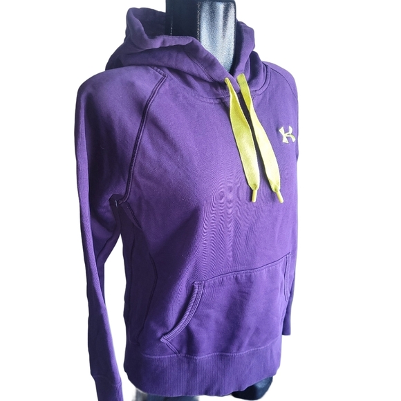 Under Armour Purple Pullover Hoodie with Yellow Accent MP - Picture 3 of 7
